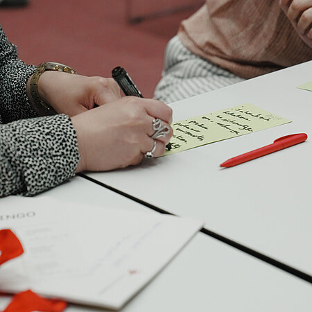 Registration A person taking notes