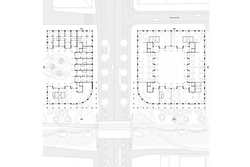 Grundriss des Stadteingangs Schiersteiner Straße in Wiesbaden mit neuer Gestaltung. © Lukas Fey