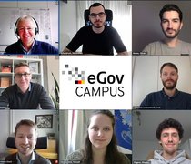 Das Team der Hochschule RheinMain, verantwortlich für die inhaltliche Koordinierung des eGov-Campus sowie die Gestaltung und Weiterentwicklung des Web-Portals. 