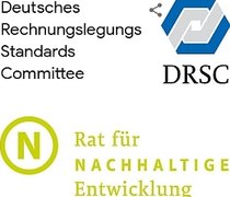 Logos Deutsches Rechnungslegungs Standards Commitee (DRSC) - Rat für Nachhaltige Entwicklung (RNE) | Bildquellen: DRSC, RNE