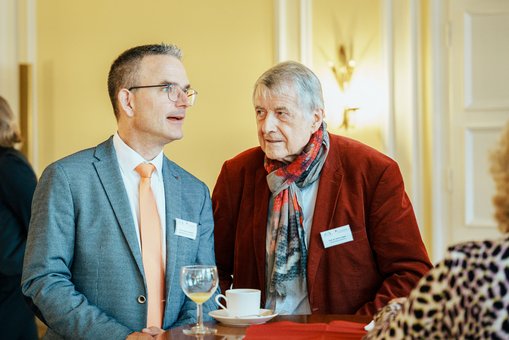 Prof. Dr. Rainer Hartmann sowie Prof. Dr. Rainer Ziegler, geschäftsführender Vorstand der BundesDekaneKonferenz. Foto: Felix Bittner